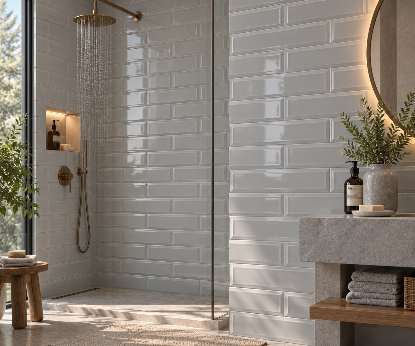 کاشی مترویی سایز30*10کونیک طوسی روشن(konic Light Gray) (کپی) - تصویر 2