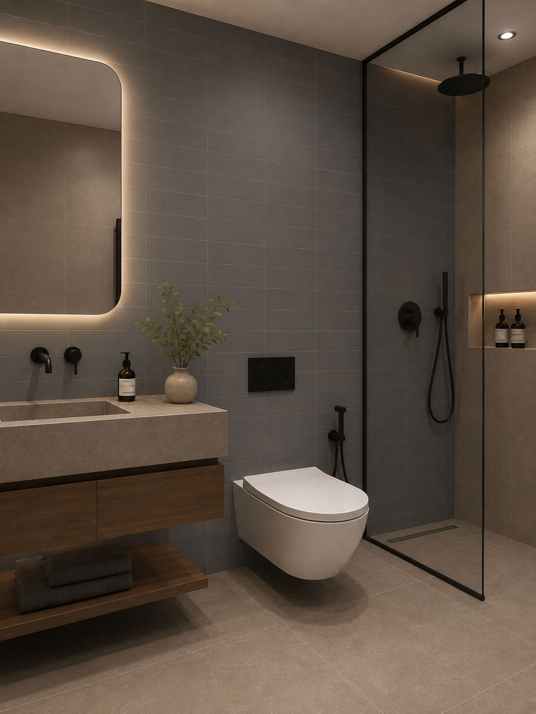 کاشی گبی طوسی تیره مات 15×15 | Gobi Flat Dark Gray Matt - تصویر 4